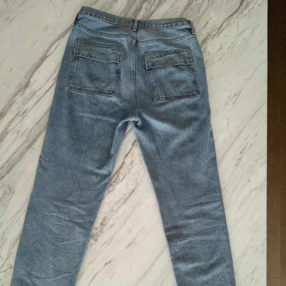 Agolde Cooper Cargo Pants in Rank Womens Size 28 Jeans Blue Light Wash Denim - Picture 8 of 9